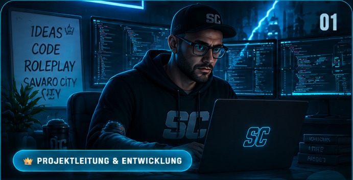 SC Jenes als Entwickler am Laptop
