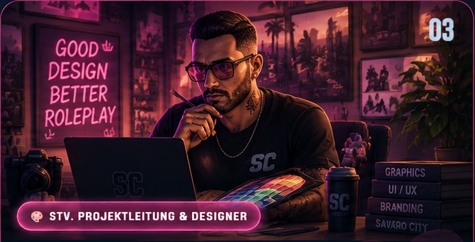 SC Nick als Designer im Kreativstudio